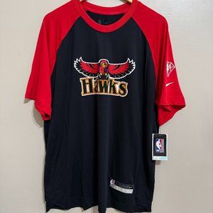 Nike NBA Atlanta Hawks Throwback Team Issue Player Pregame Shirt Mens NEW